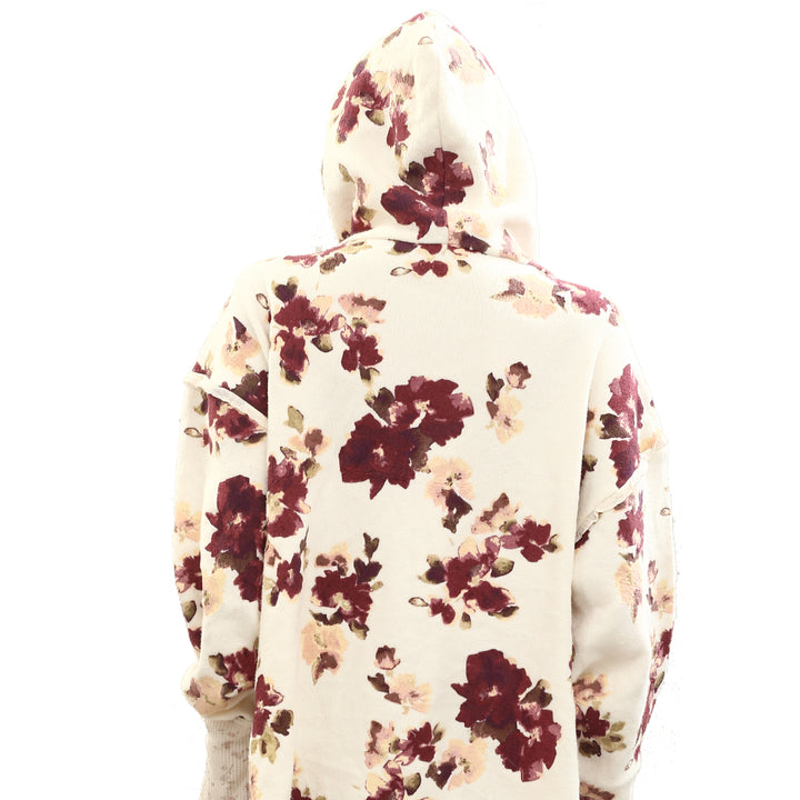 Free People Bali Bring Me Roses Sherpa Pullover Hoodie Top