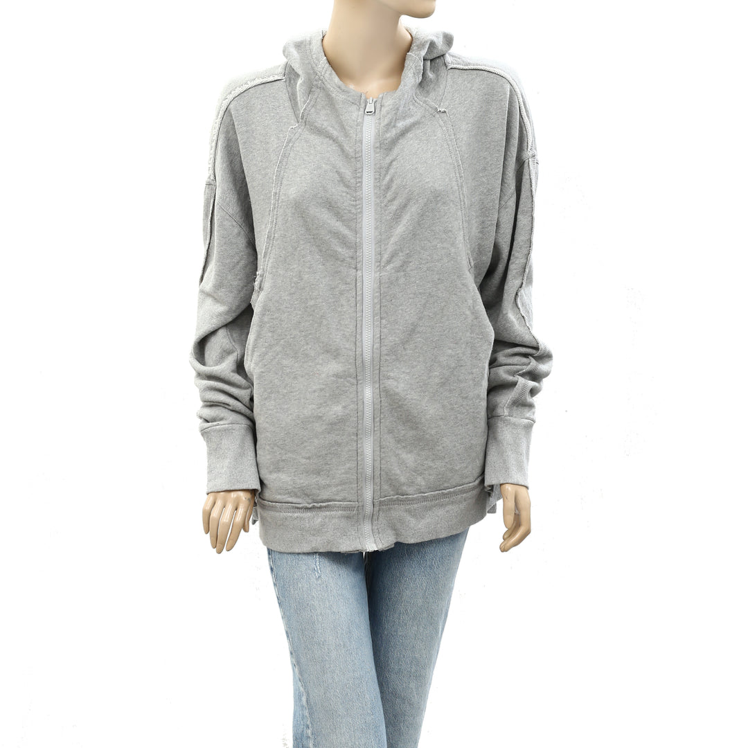 Free People FP Movement Zip-Up Hoodie Jacket Top L