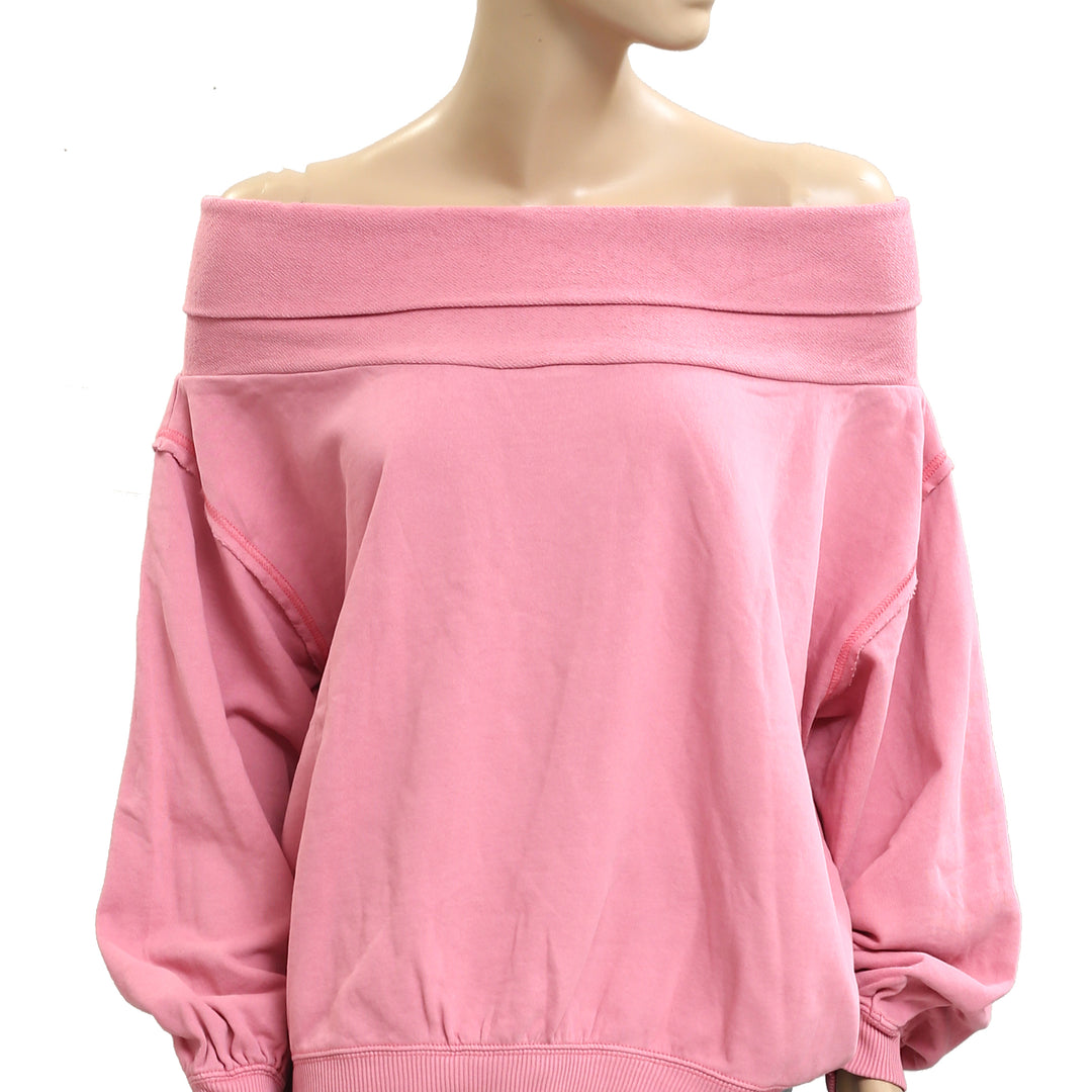 Anthropologie Pilcro Long-Sleeve Slouchy Off-The-Shoulder Tunic Top