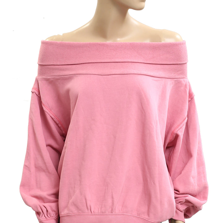 Anthropologie Pilcro Long-Sleeve Slouchy Off-The-Shoulder Tunic Top