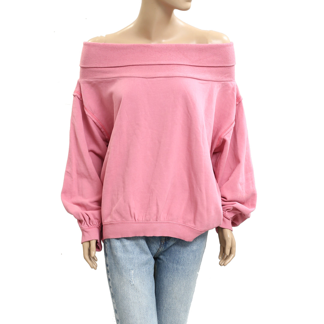 Anthropologie Pilcro Long-Sleeve Slouchy Off-The-Shoulder Tunic Top