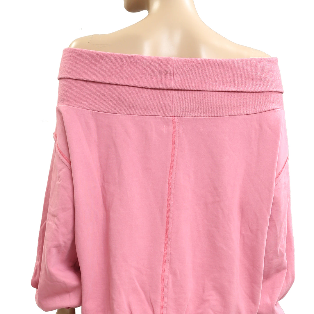 Anthropologie Pilcro Long-Sleeve Slouchy Off-The-Shoulder Tunic Top