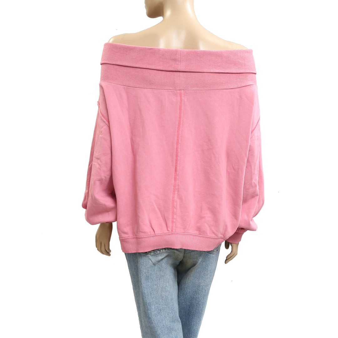 Anthropologie Pilcro Long-Sleeve Slouchy Off-The-Shoulder Tunic Top