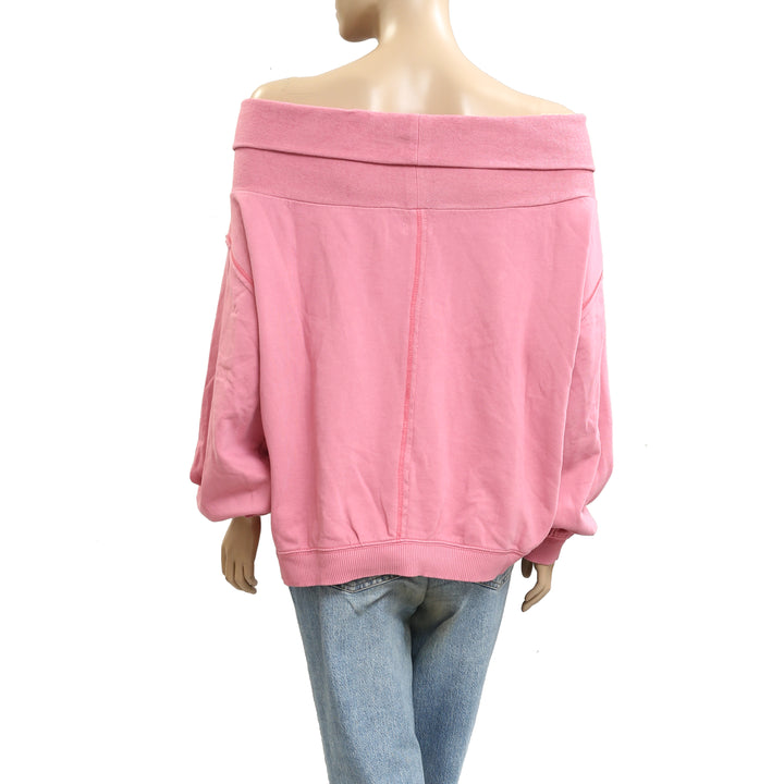 Anthropologie Pilcro Long-Sleeve Slouchy Off-The-Shoulder Tunic Top