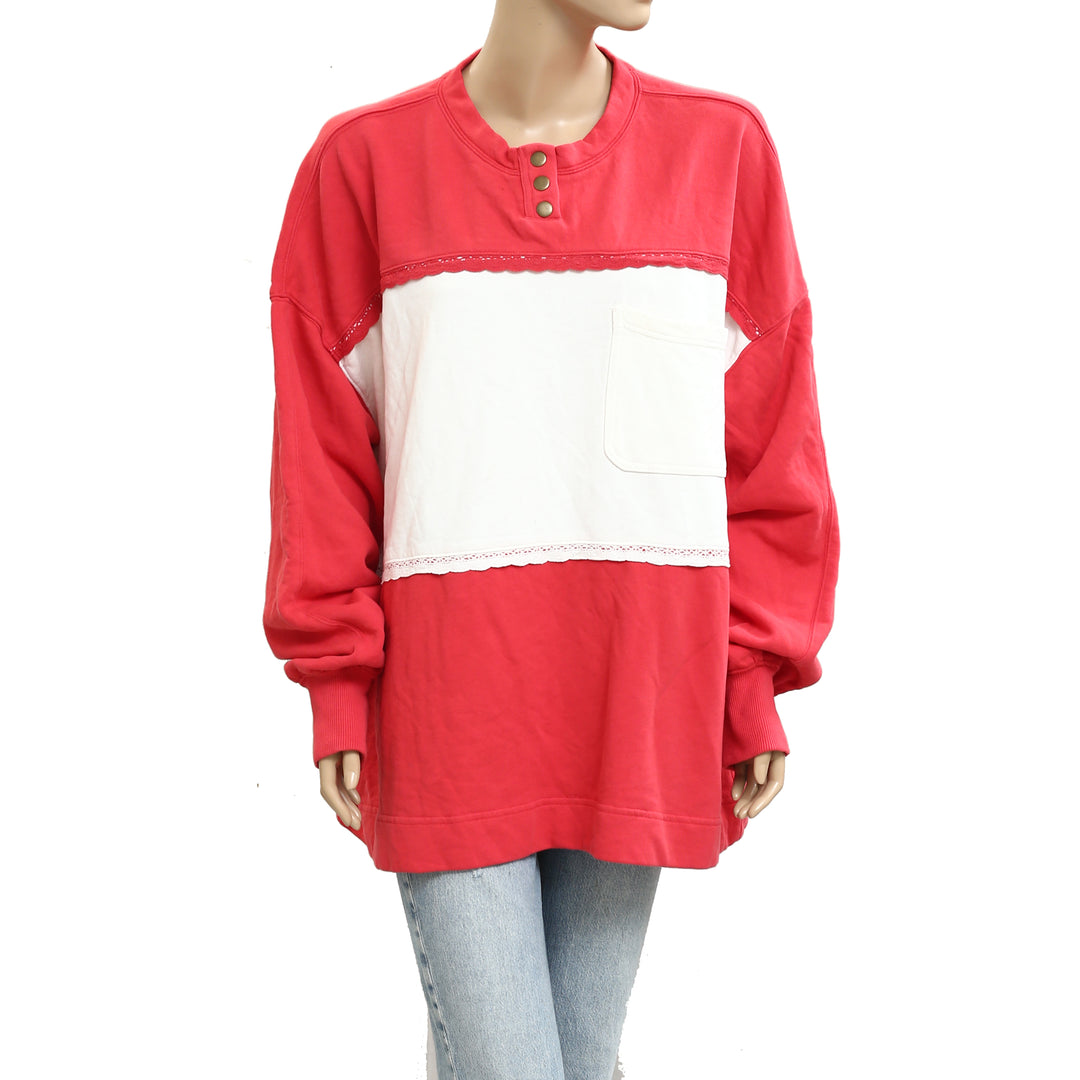 Free People Strawberry Sweatshirt Top