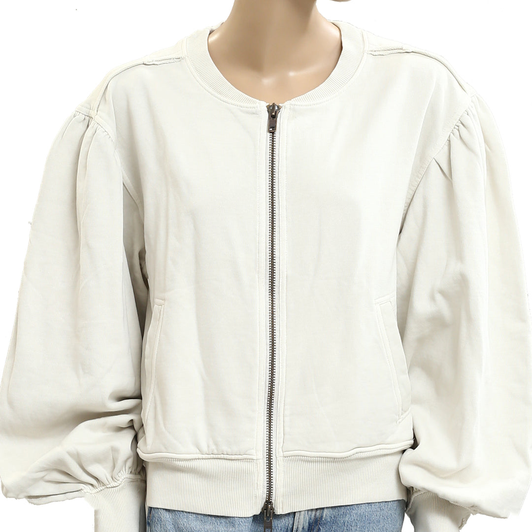 Free People Okayyy Sweatshirt Bomber Jacket Top