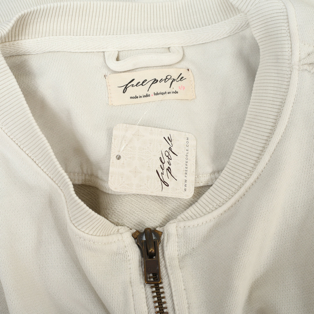 Free People Okayyy Sweatshirt Bomber Jacket Top