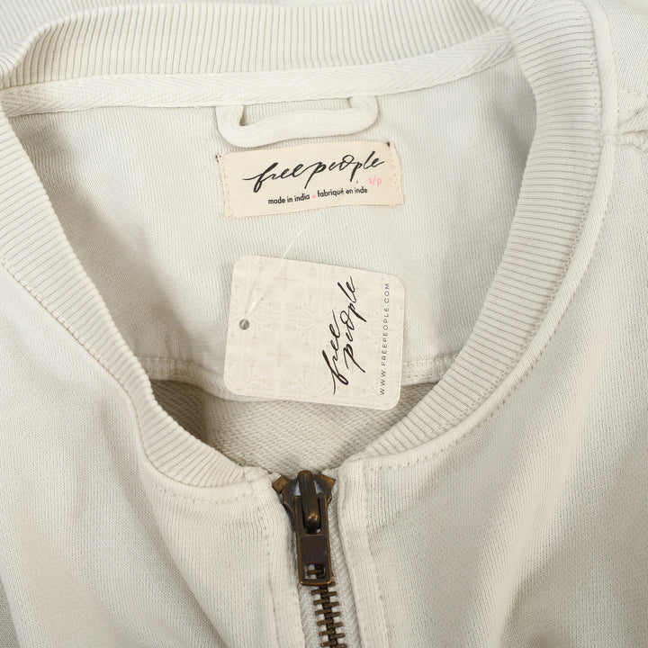 Free People Okayyy Sweatshirt Bomber Jacket Top