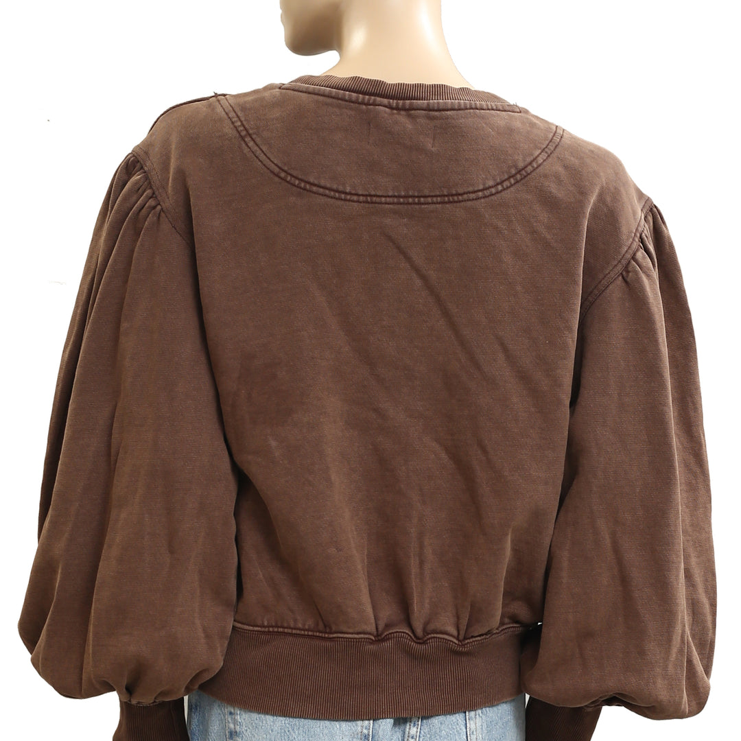 Free People Okayyy Sweatshirt Bomber Jacket Top