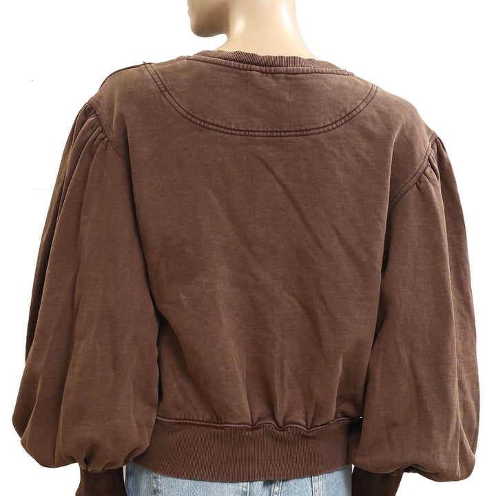 Free People Okayyy Sweatshirt Bomber Jacket Top