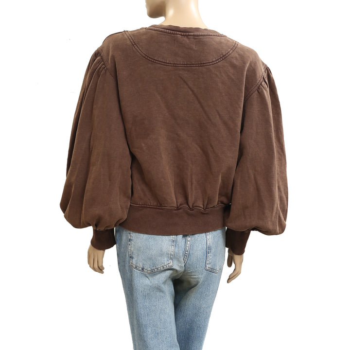 Free People Okayyy Sweatshirt Bomber Jacket Top