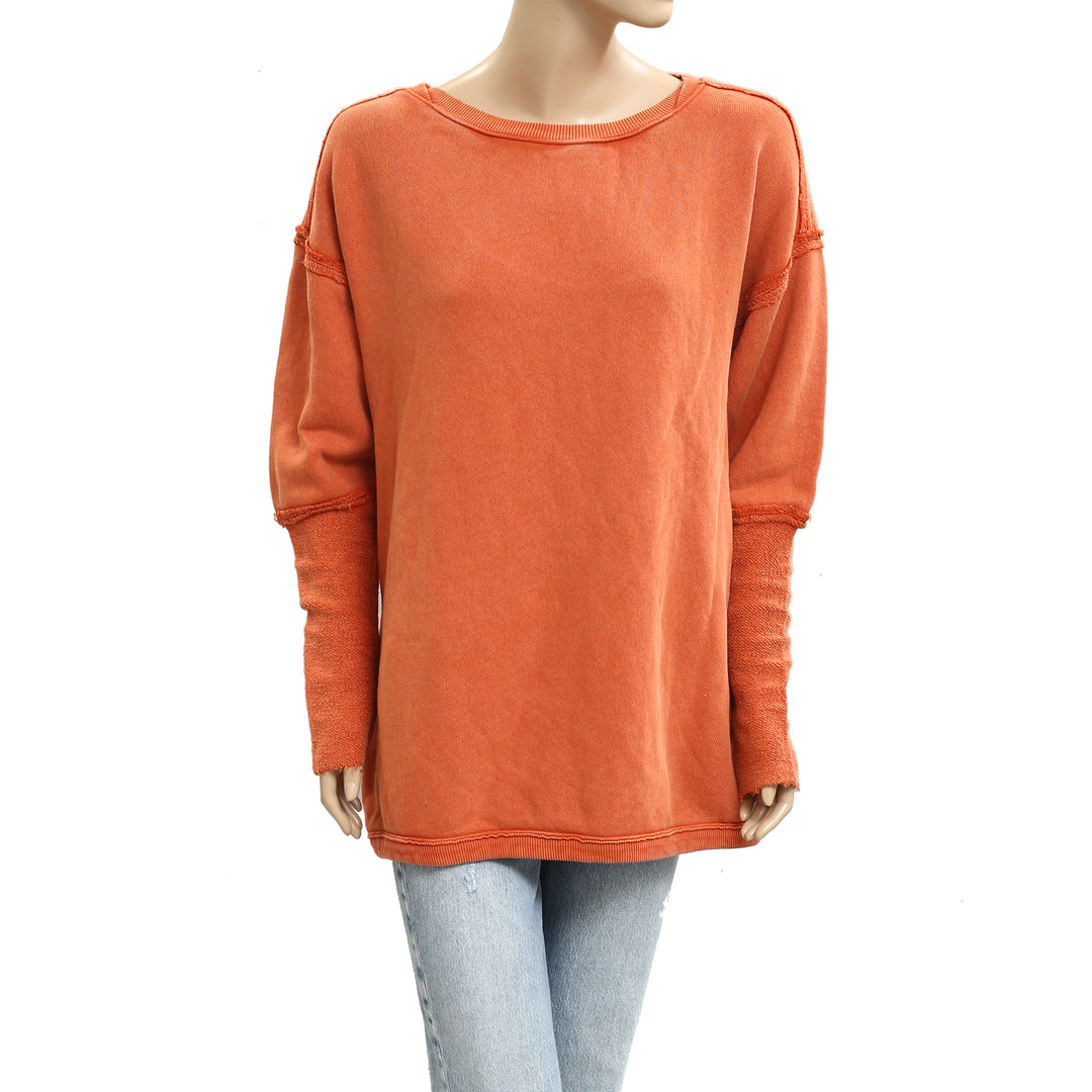 Free People Midnight Drift Pullover Sweatshirt Top