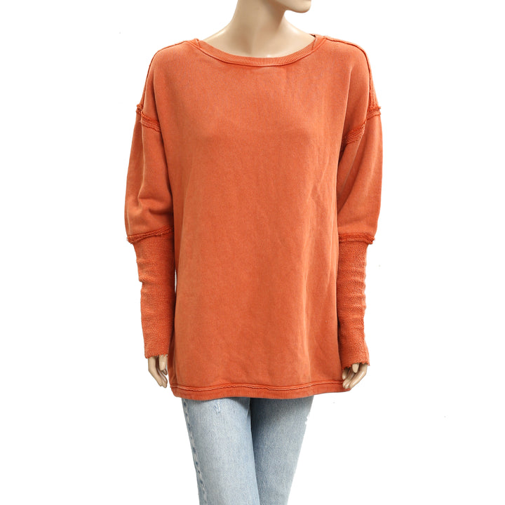 Free People Midnight Drift Pullover Sweatshirt Top