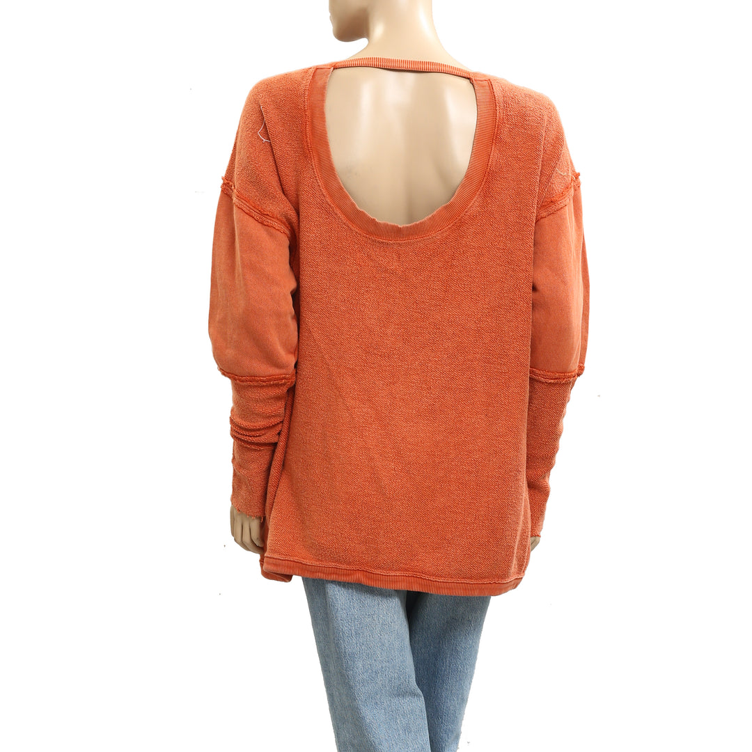 Free People Midnight Drift Pullover Sweatshirt Top