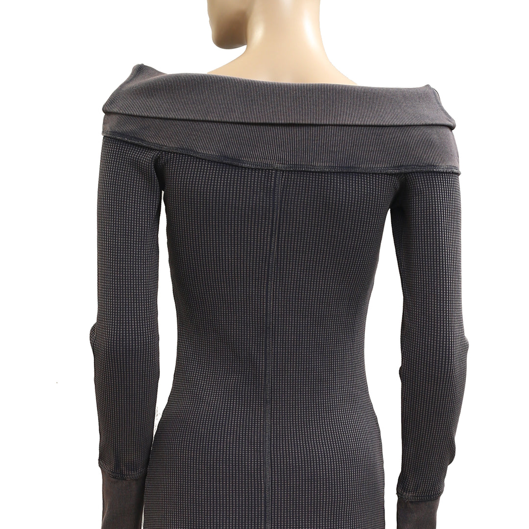 BDG Urban Outfitters off-the Shoulder Ribbed knit Midi bodycon Dress