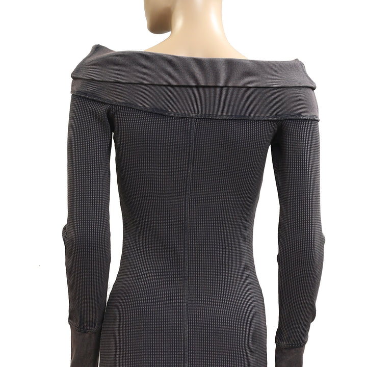 BDG Urban Outfitters off-the Shoulder Ribbed knit Midi bodycon Dress