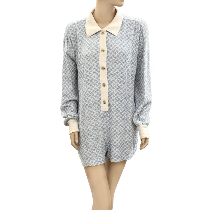 By Anthropologie Waffle Cocoon Romper Dress