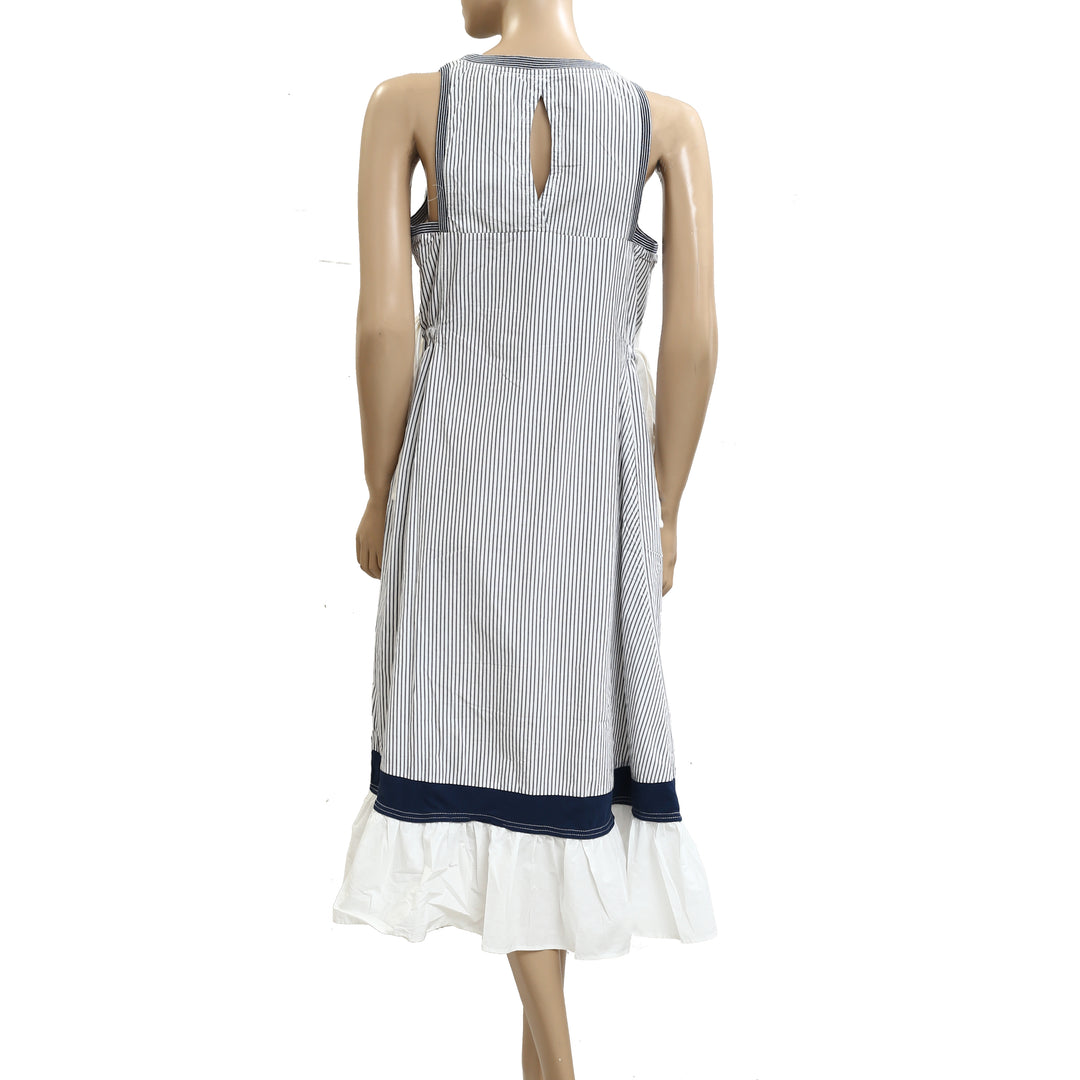 By Anthropologie Daily Practice Ball Toss Striped Midi Tank Dress