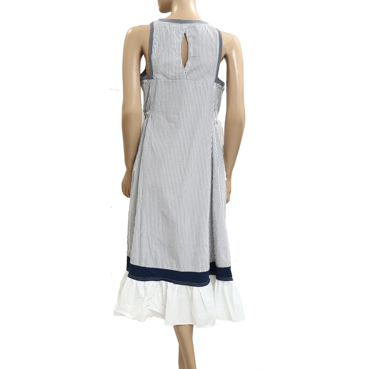 By Anthropologie Daily Practice Ball Toss Striped Midi Tank Dress