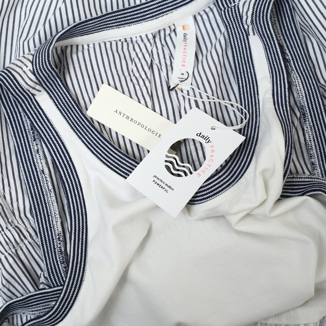 By Anthropologie Daily Practice Ball Toss Striped Midi Tank Dress