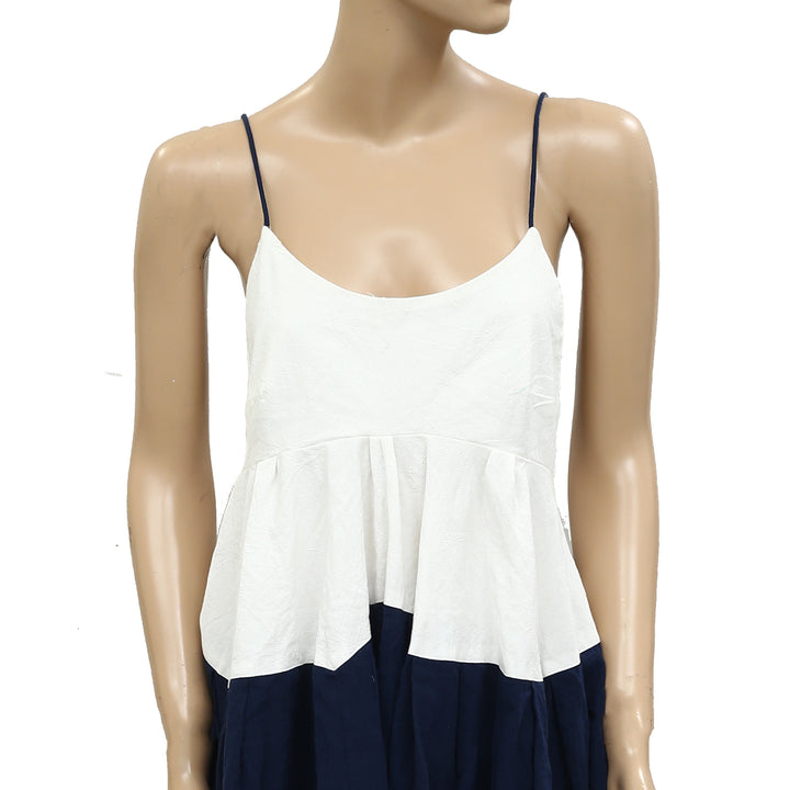 Free People Cami Babydoll Sleeveless Open Back Mini Dress