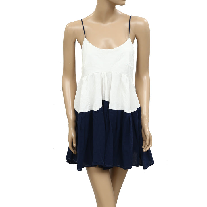 Free People Cami Babydoll Sleeveless Open Back Mini Dress