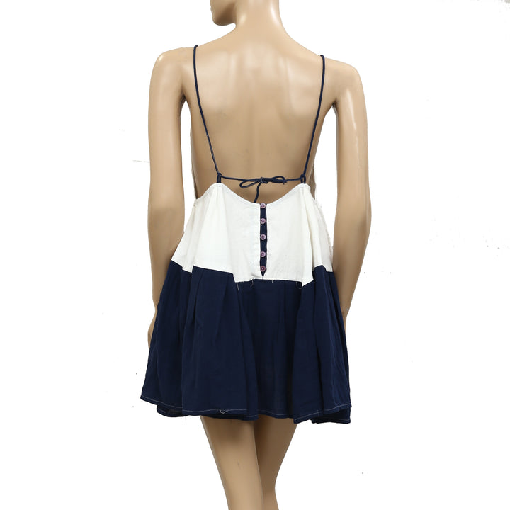 Free People Cami Babydoll Sleeveless Open Back Mini Dress