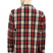The Great Buttondown Cotton Check Collared Flannel Plaid Shirt Top XS-0