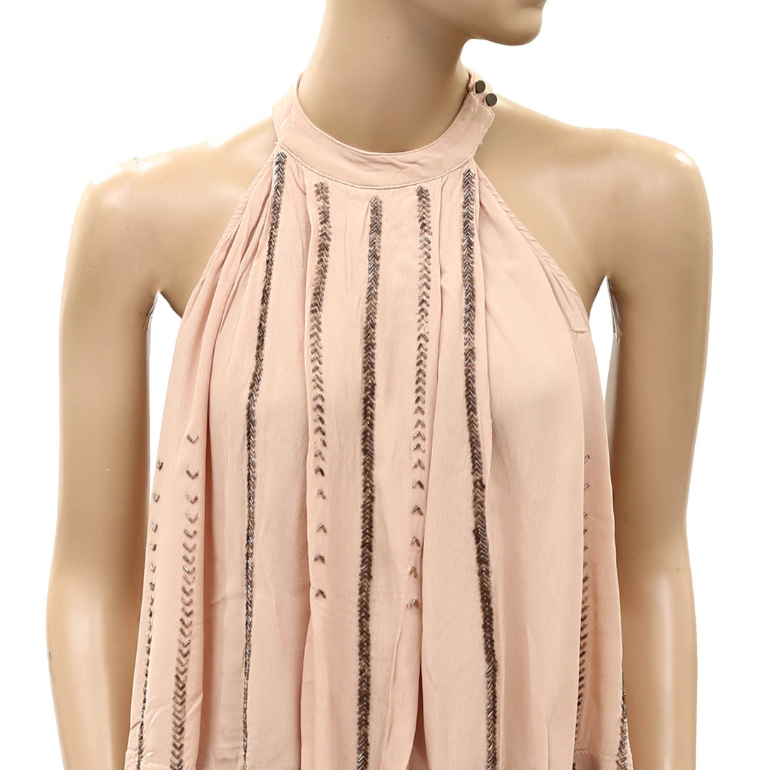 Free People Shimmer And Shine Tank Blouse Top
