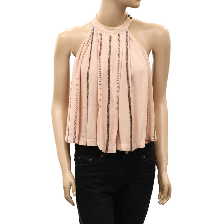 Free People Shimmer And Shine Tank Blouse Top