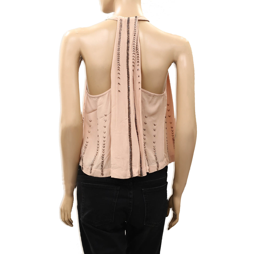 Free People Shimmer And Shine Tank Blouse Top