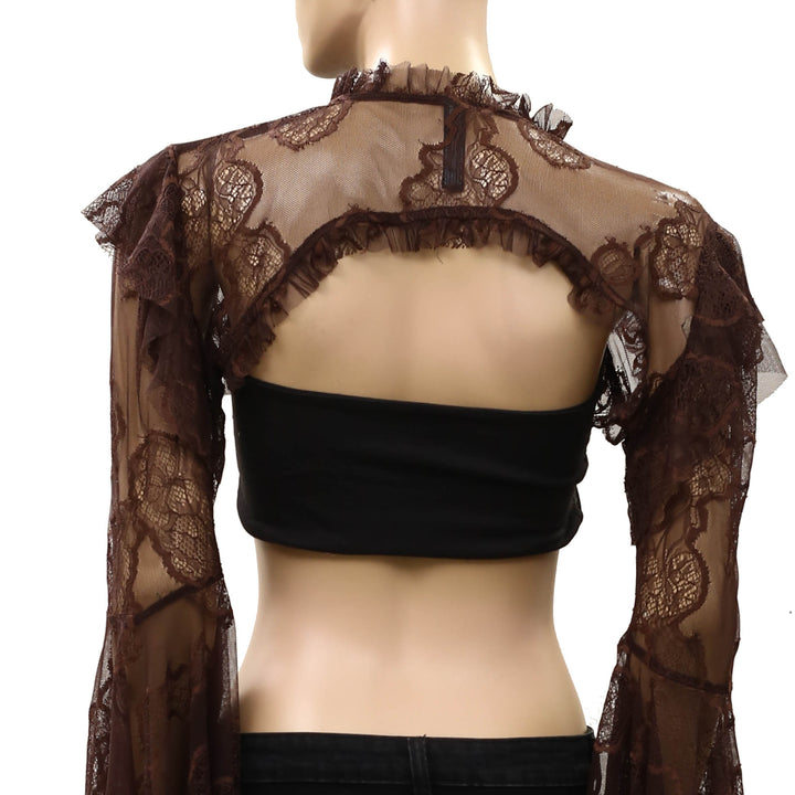 Free People Willow Lace Bolero Shrug Cropped Top