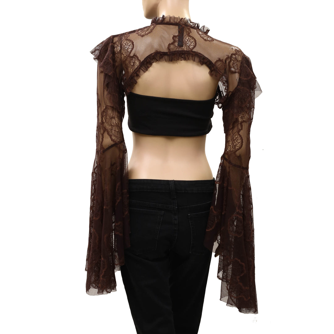 Free People Willow Lace Bolero Shrug Cropped Top