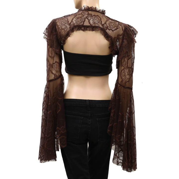 Free People Willow Lace Bolero Shrug Cropped Top