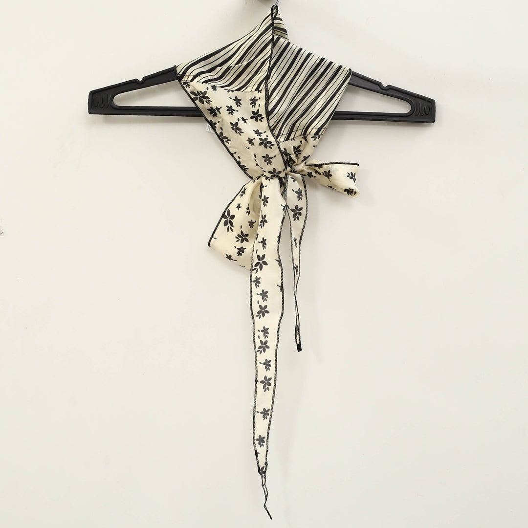 Free People Tilly Skinny Silk Convertible Scarf Neck Handbag Print