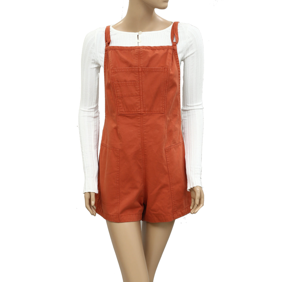 Free people Tough Love Shortalls Denim Romper