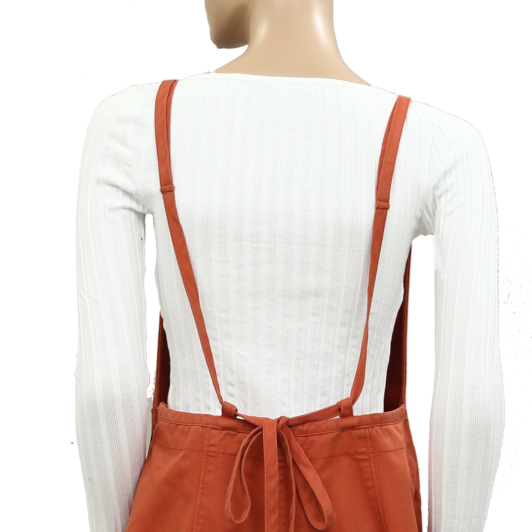 Free people Tough Love Shortalls Denim Romper