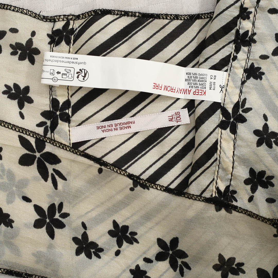 Free People Tilly Skinny Silk Convertible Scarf Neck Handbag Print