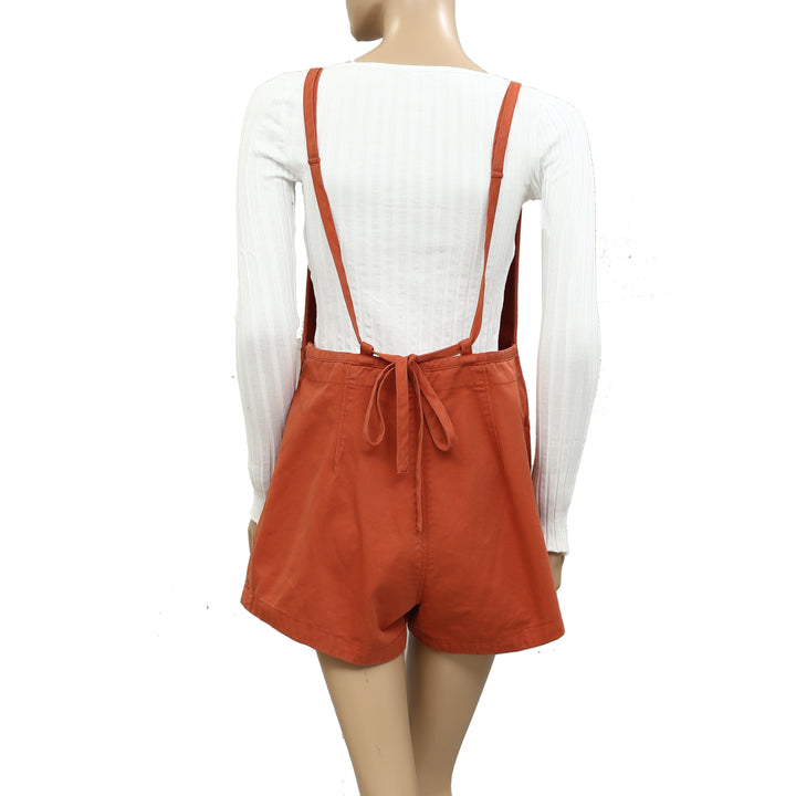 Free people Tough Love Shortalls Denim Romper