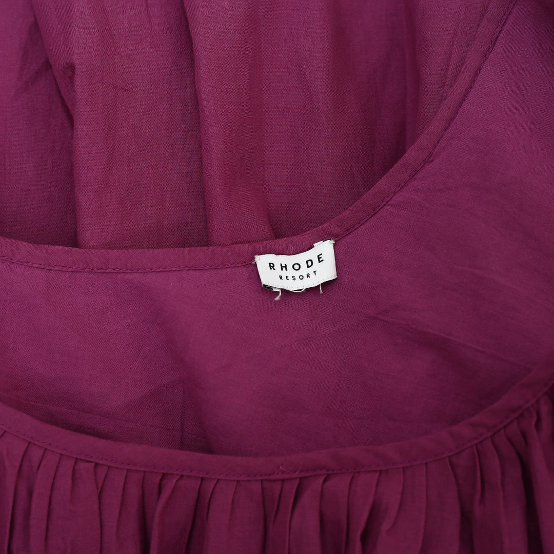 Rhode Resort Lea Pleated Solid Midi Dress