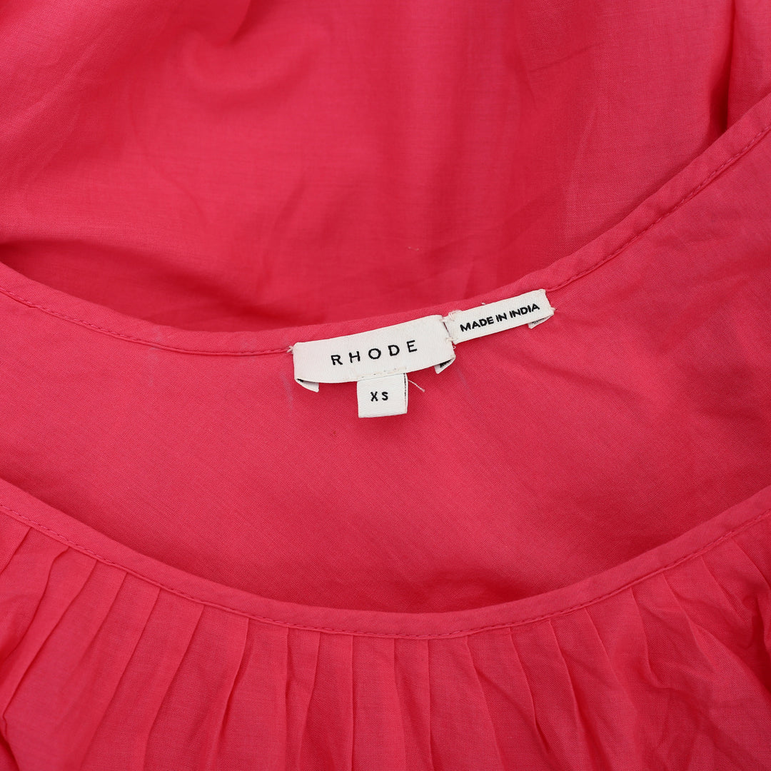 Rhode Resort Lea Pleated Solid Midi Dress