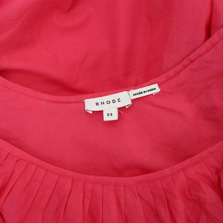 Rhode Resort Lea Pleated Solid Midi Dress