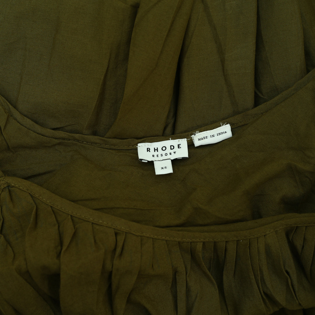 Rhode Resort Lea Pleated Solid Midi Dress