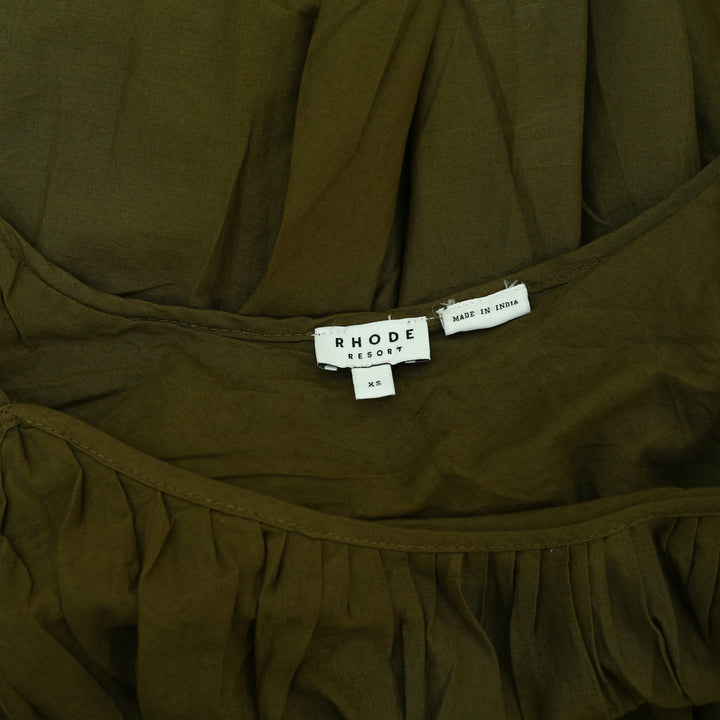 Rhode Resort Lea Pleated Solid Midi Dress