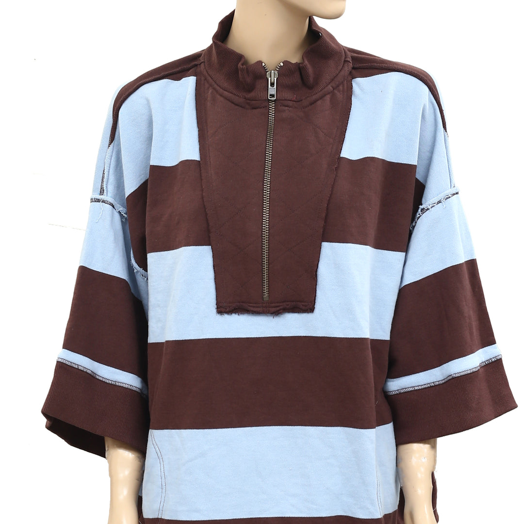 Free People We The Free Seaside Funnel Pullover Top