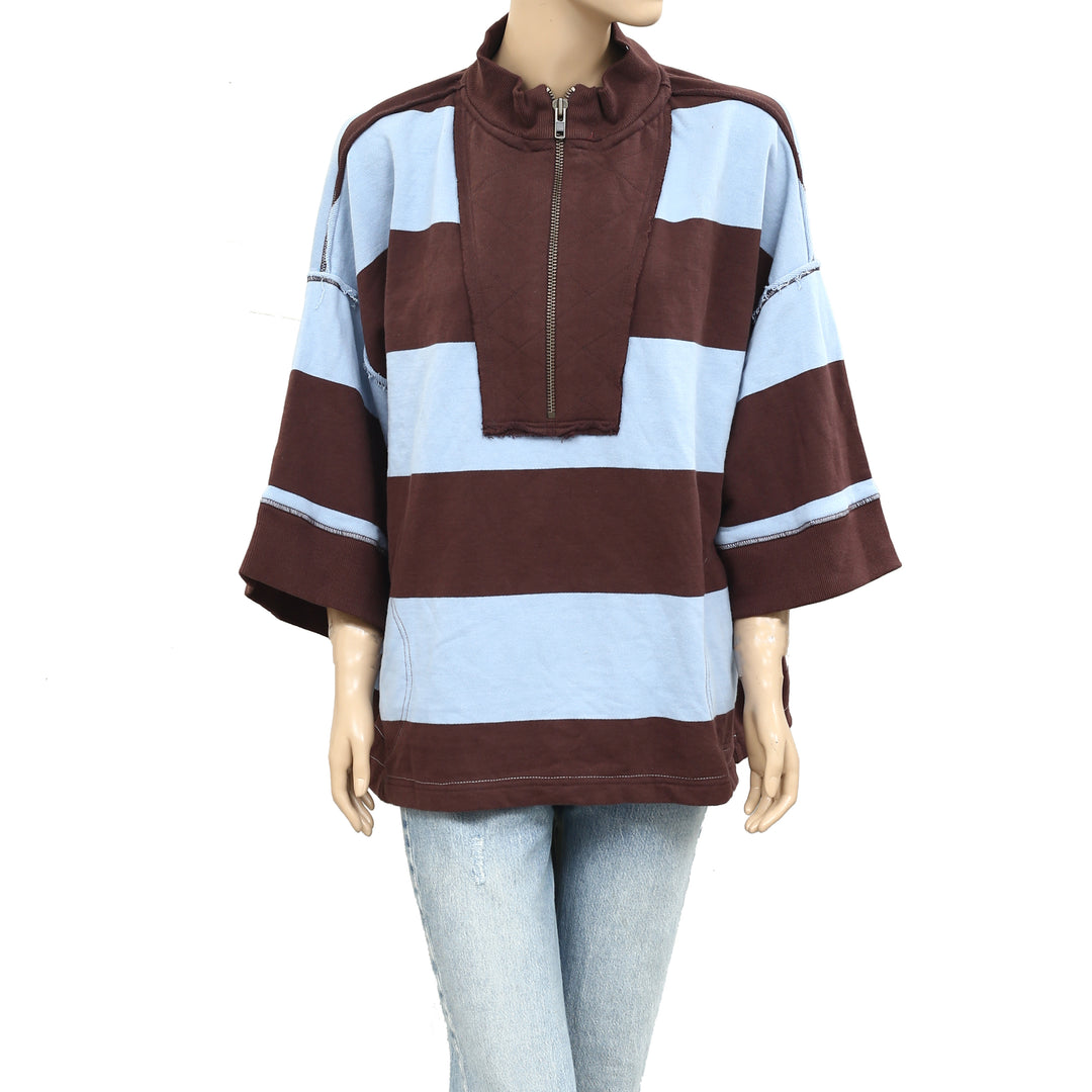 Free People We The Free Seaside Funnel Pullover Top