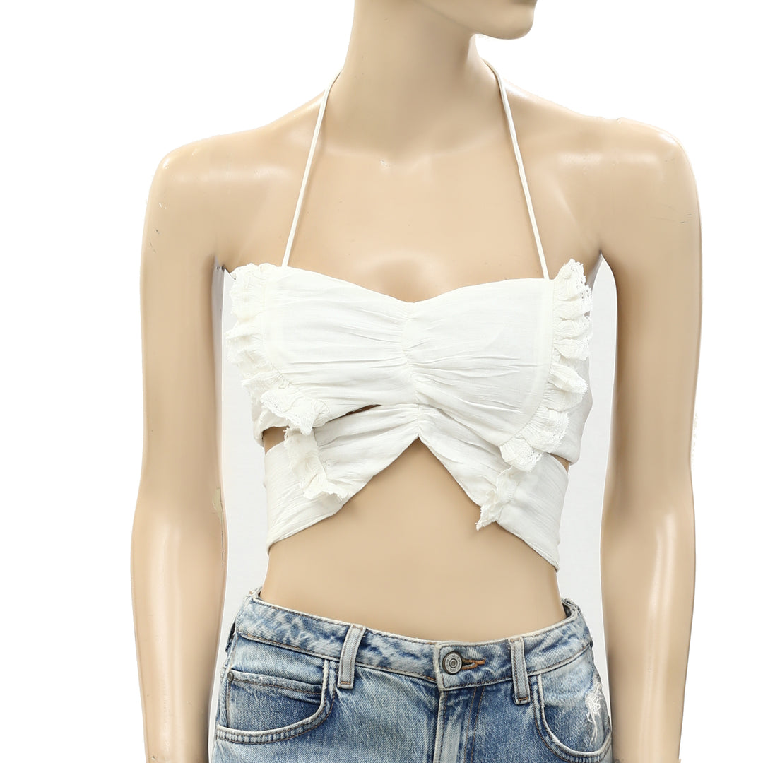 Free People Endless Summer Fly Away Halter Cropped Top