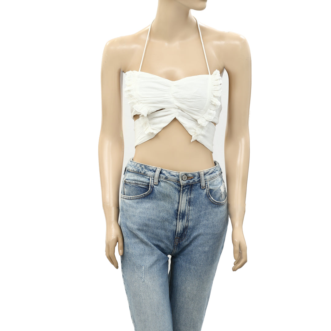 Free People Endless Summer Fly Away Halter Cropped Top