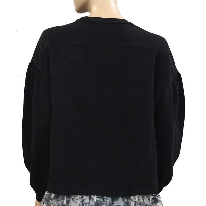 By Anthropologie Tulle-Hem Pullover Sweatshirt Top