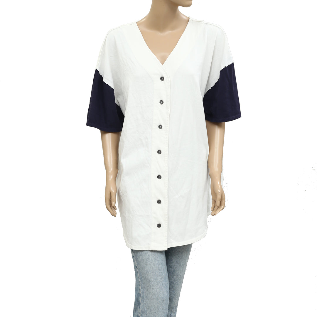 Free People We The Free Homerun Tee Shirt Top